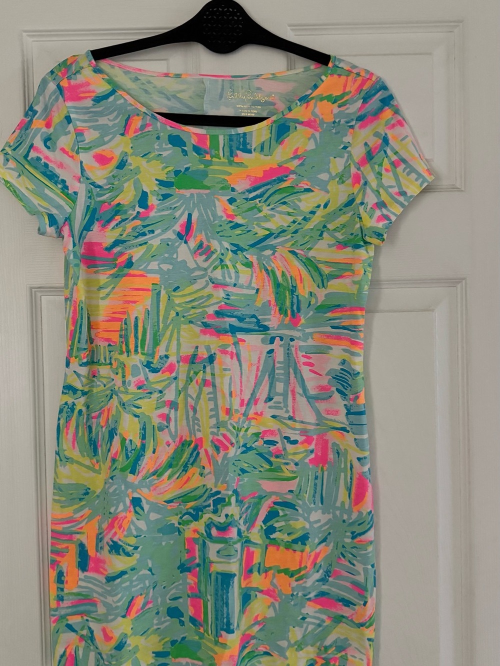 Colorful Tropical Print Shift Dress - Multicolor